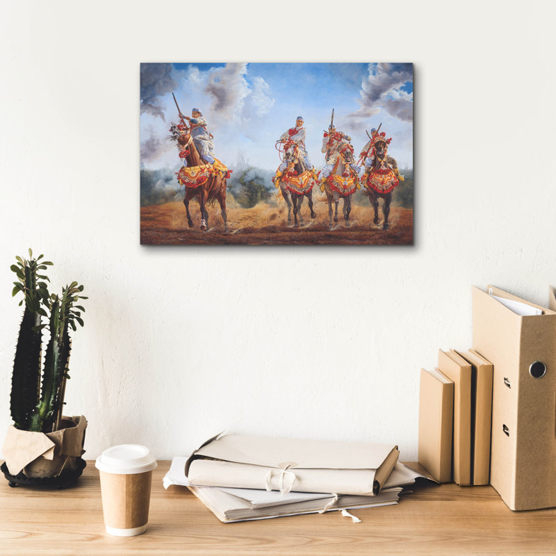  «Four Horsemen Of The Apocalypse» par Delene Lambert, art mural sur toile, 18 po x 12 po