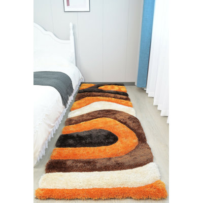 Tapis de couloir géométrique orange 7 pi 9 po Garren Collection