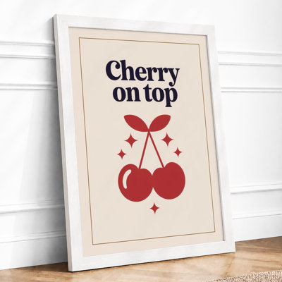 Cherry on Top Retro - Framed Print