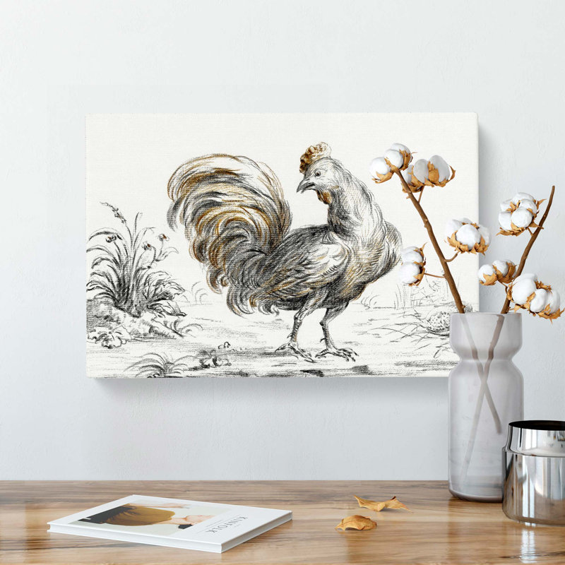 Rooster by Jean Bernard - Wrapped Canvas, 50cm H x 76cm W x 3cm D