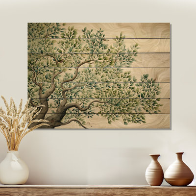 Tree American Basswood Collage I - Arbre sur bois