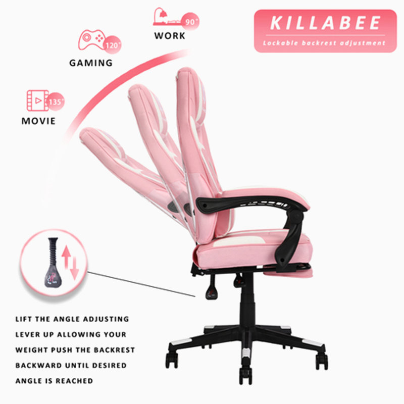 Abrahams Adjustable Armrest and Adjustable Height Floor Game Chair in Black