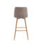 Upholstered Counter Stool with Metal Frame-1962272760