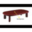 Table de bout ovale, rouge brillant