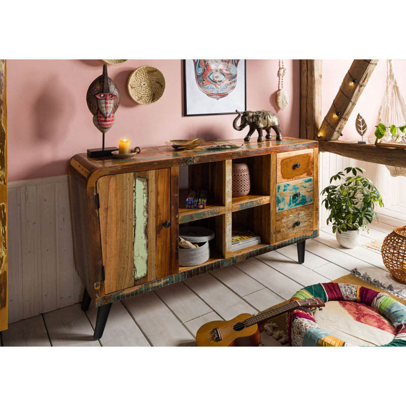 Sixties 150cm Solid Wood Sideboard