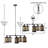 25"W 5-Light Oliver Metal and Glass Chandelier