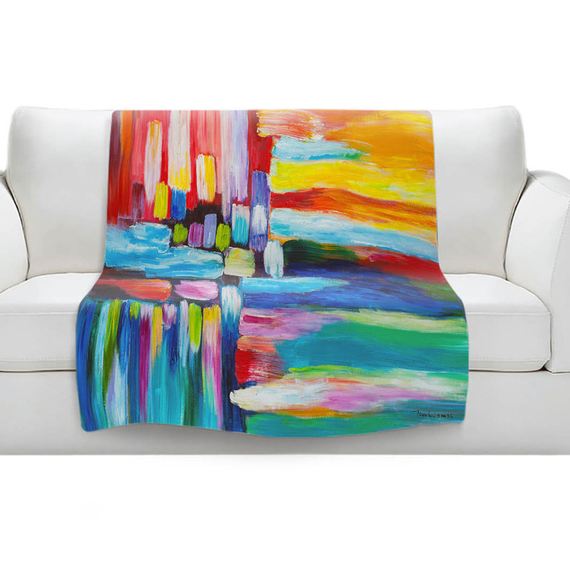 Couverture sherpa à rayures 4 douces, l 51 po x L 60 po