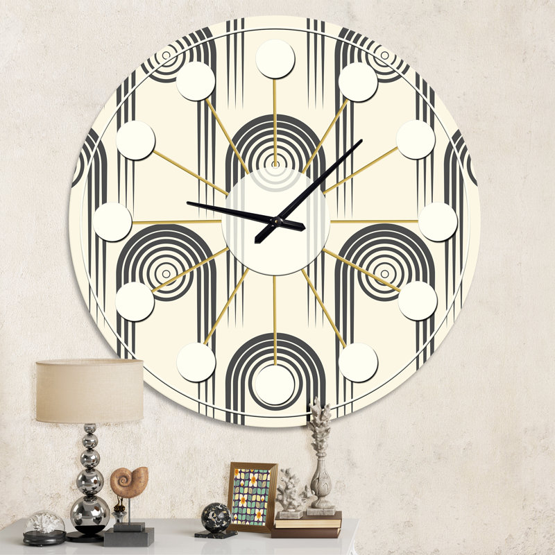Horloge murale rétro Mid-Century, Moyenne