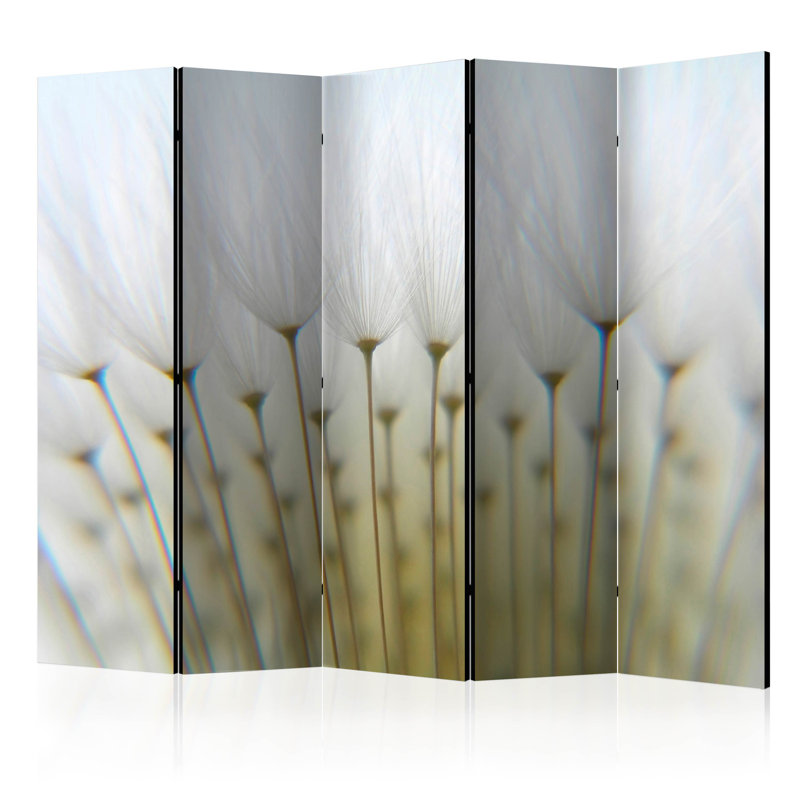 Hayasdan 225cm W x 172cm H 5 - Panel Solid Wood Folding Room Divider
