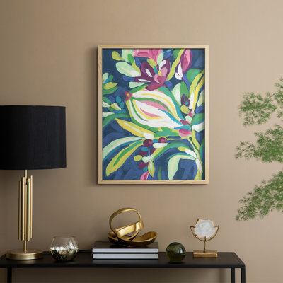 Blue Tropics II, reproduction encadrée - bois massif