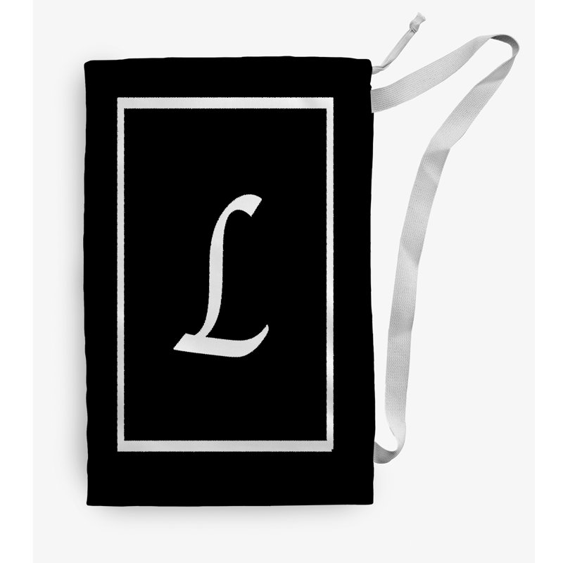 Sac à linge Monogram, Petit (H 29 po x l 18 po), Noir