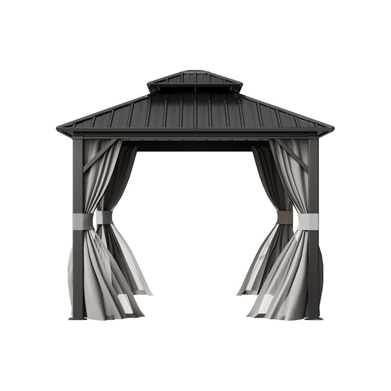 298cm W x 298cm D x 85cm H Steel Patio Gazebo
