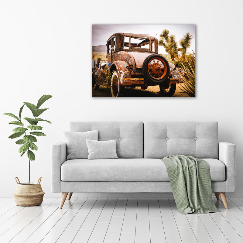Car Wreck - Wrapped Canvas Print