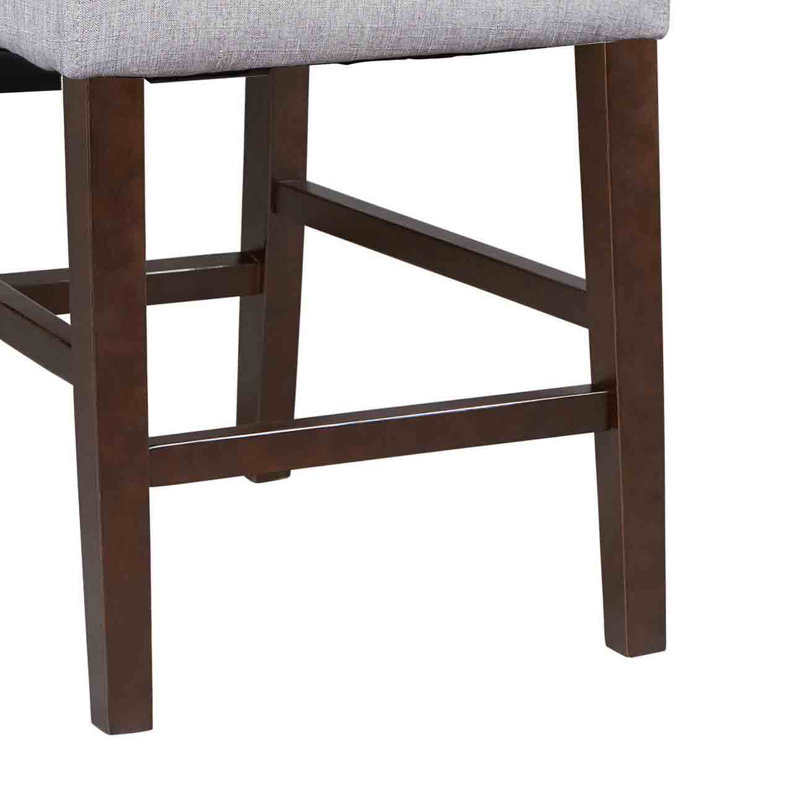 Melora Upholstered Counter Stool with Solid Wood Frame