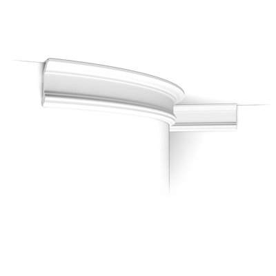 Flexible Polyurethane, Primed White 3 15/16" H x 78" W x 2" D Crown