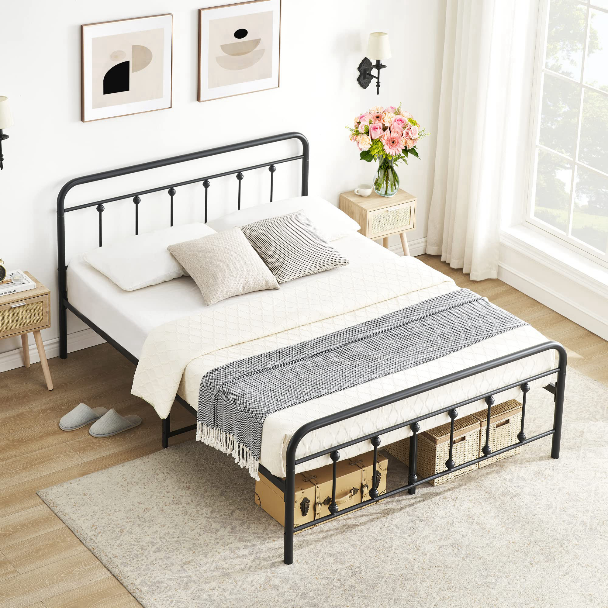Rosalind Wheeler Metal Bed Frame Wayfair