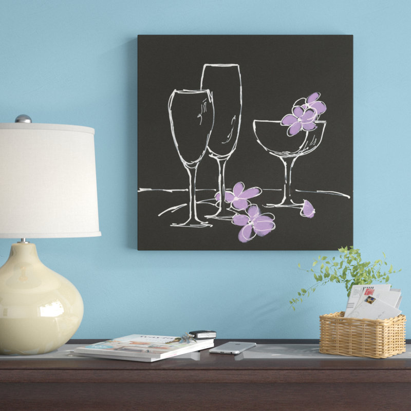 Champagne Please by Chris Paschke - No Frame Painting on Canvas, 51cm H x 51cm W x 3.8cm D
