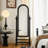 64.96"H Vintage Arched Solid Wood Full-Length Mirror, Floor-Standing Dressing Mirror for Bedroom & Closet