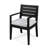 2Pcs Dark Grey Dining Chairs - Wood Frame With Sandblast Natural Finish And Water- Cushion, Modern Chair  2 , Hand Crafted Substantial Frames Cushions, Chic Seating Option