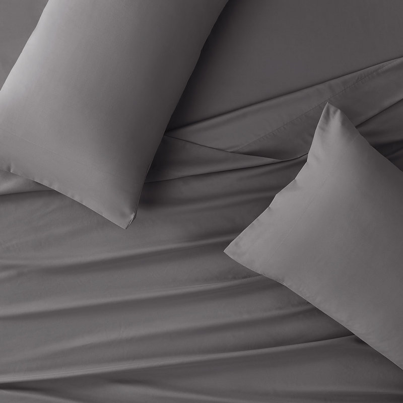Everyday Microfiber Sheet Set, Dark Gray, Twin XL Sheet Set with 4 Pillowcases