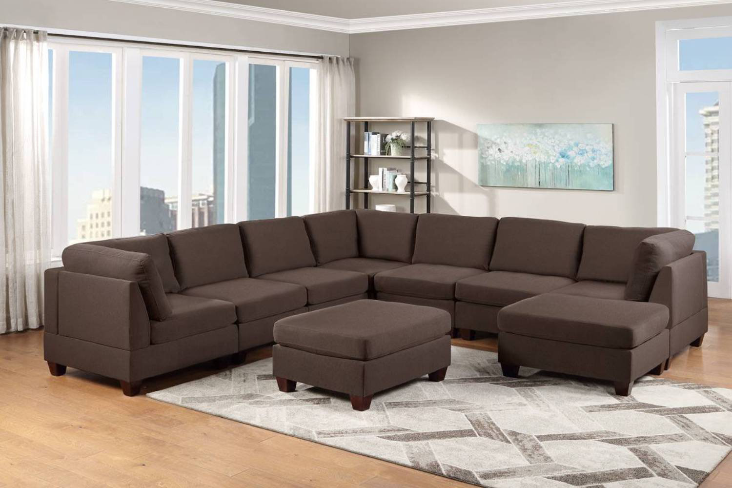 Hollywood Decor 9 - Piece Upholstered Sectional | Wayfair