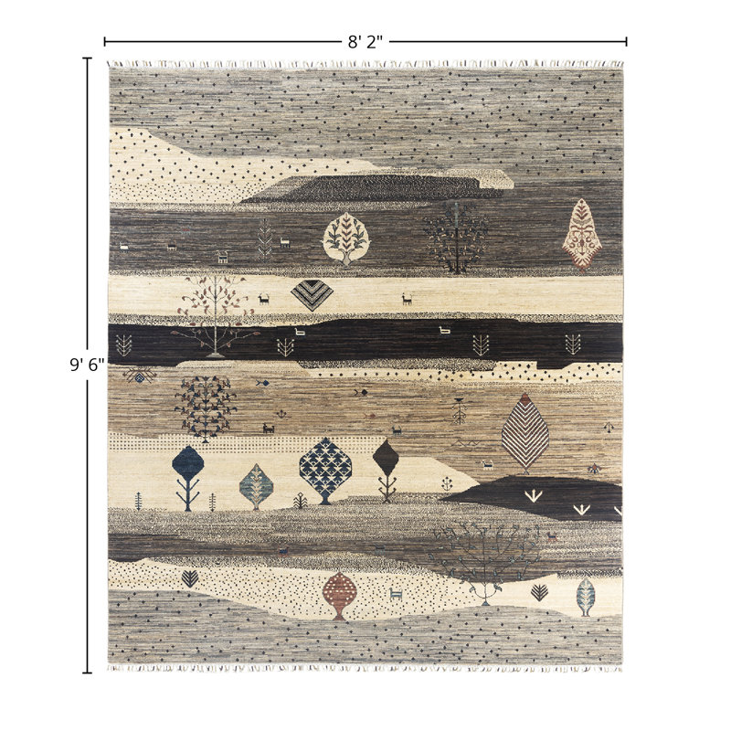 One-of-a-Kind Rectangle 8'2" X 9'6" Hand Knotted Area Rug