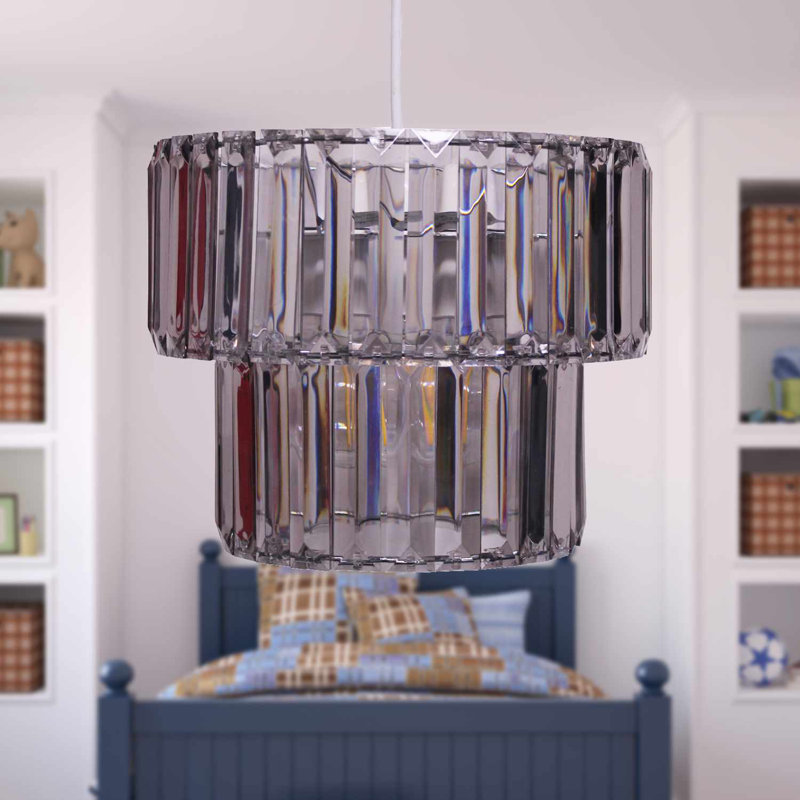 Kelson 22 cm H Drum Pendant Shade ( Uno ), Smoke