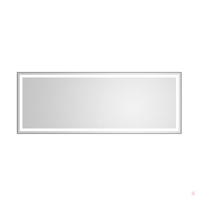 Le miroir à DEL de 96 po x 36 po est multifonctionnel et chaque fonction est contrôlée par un bouton tactile intelligent.