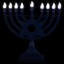 Menorah étoile de David Hanoukka à piles - 11,75 po - bleu