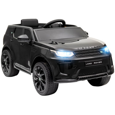 QAB 12V Kids Ride on Car, Land Rover Discovery Sport Voiture électrique à piles avec télécommande, démarrage en douceur, lumières DEL, klaxon à musique, 3 vitesses, rouge