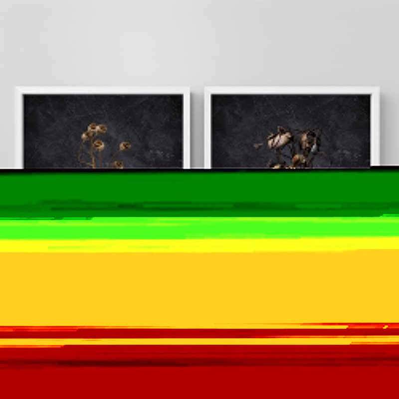 Multicolore, encadré, ensemble de galerie, impression géométrique et encadrée, H 10 po x l 8 po, Naturel