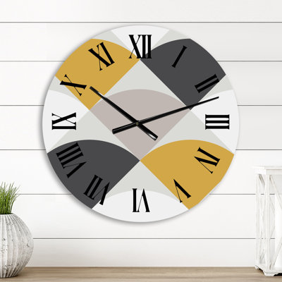 Horloge murale tardive tardive géométrique Bauhaus IV