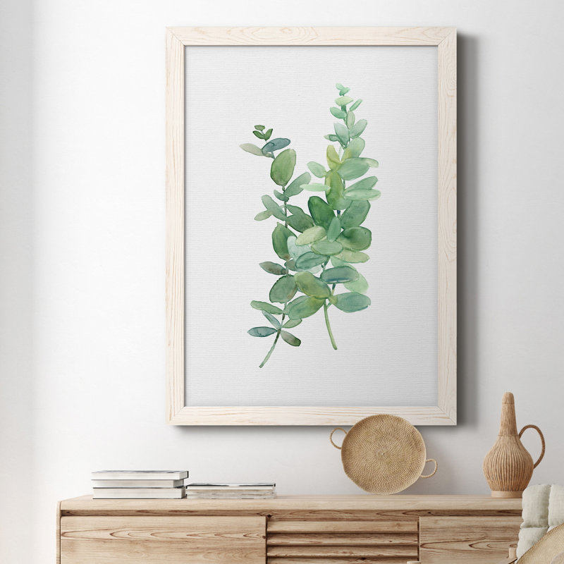 Eucalyptus I-Premium, toile encadrée - prête à être accrochée, H 24 po x l 18 po x P 1,5 po, Blanc