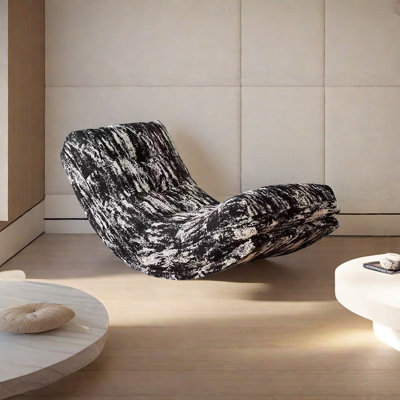 Chaise berçante en forme d'arc rétro