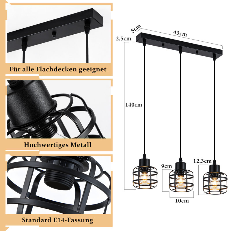 3 - Light Stainless Steel Bell Pendant