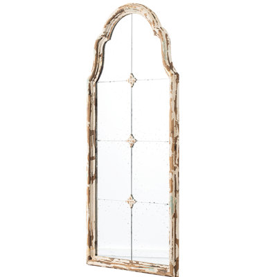 Miroir décoratif crème et doré pour chambre à coucher et vestibule