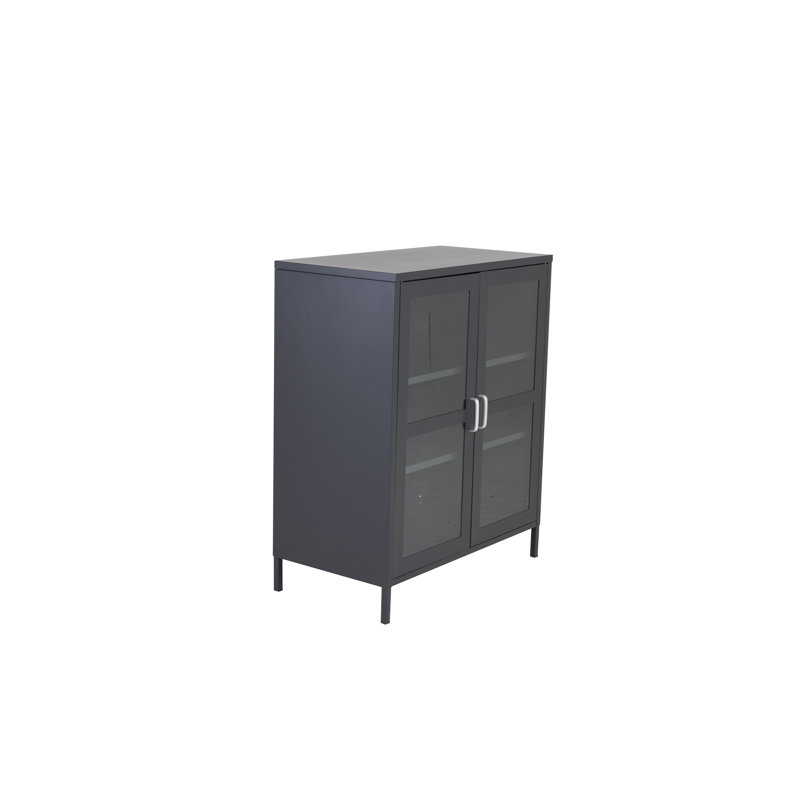 Nauvoo 80cm Wide Solid Wood File Cabinet, Black