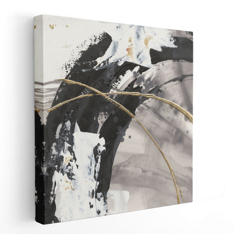 «Gilded Arcs II», reproduction d'art sur toile, H 12 po x l 12 po