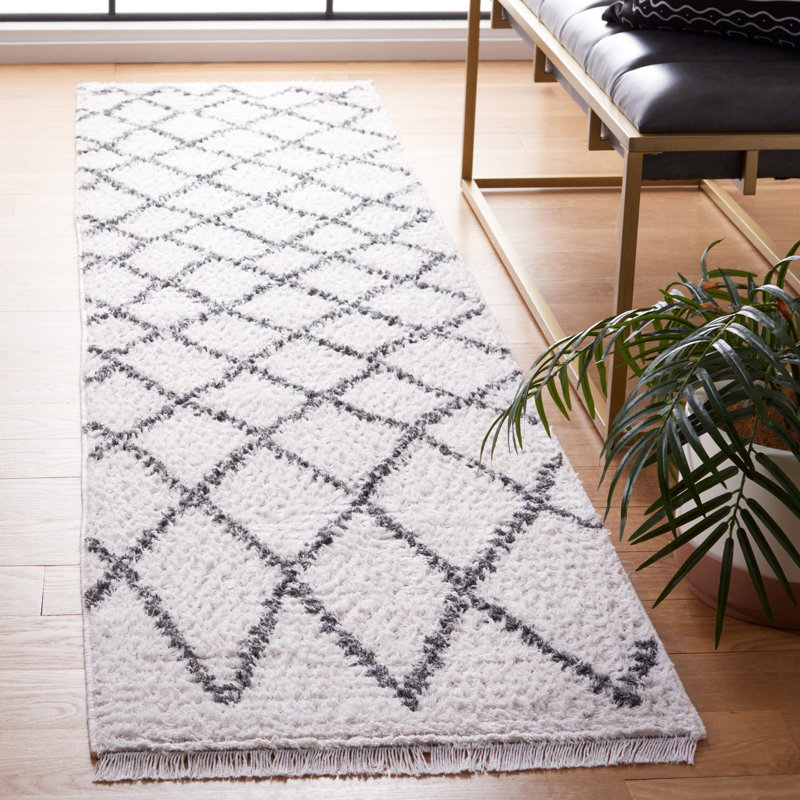 Tapis géométrique Augustine Performance, Tapis de couloir 2 pi x 9 pi