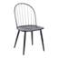 5 pièces avec base en métal noir, plateau en bois et style industriel, hauteur fixe avec style,