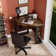 2 Piece Triangle Computer Desk Office Set with Chair