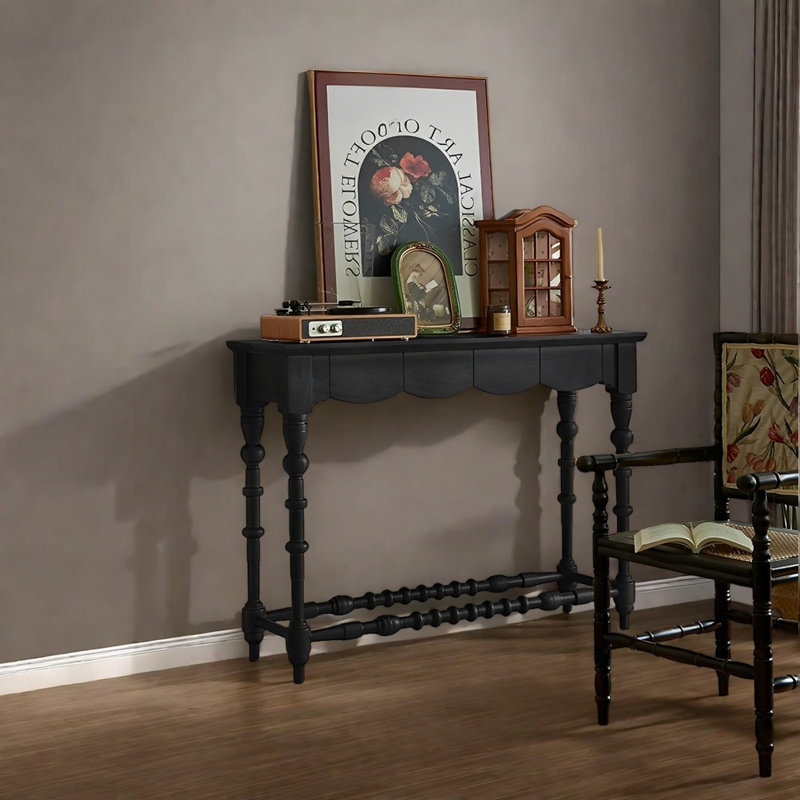 Console Retro Art, Noir, noir, noir, noir, H 35,43 po x l 47,24 po x P 13,78 po