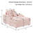 43" Corduroy Upholstered Sofa-1900019256