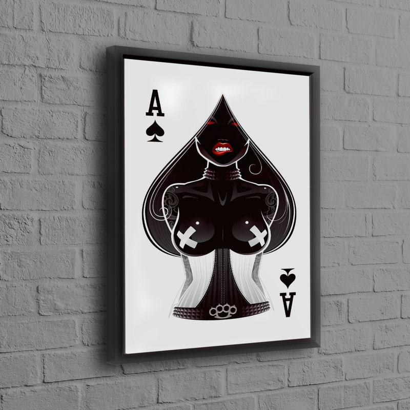 Print on Canvas, 90 cm H x 60 cm W, Framed Print without Mat, Black