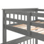 Lit superposé simple au-dessus d'un lit double avec tiroir, rangement et barrière de sécurité Stairway-167667947
