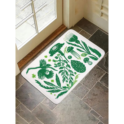 Tapis pour salle de bain Green Plant