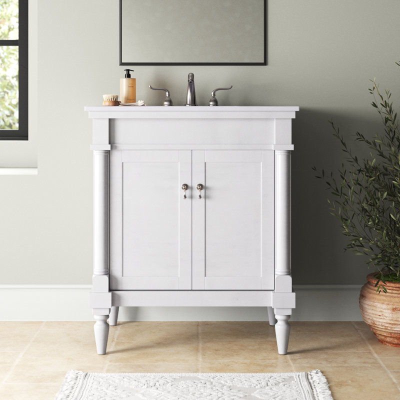Ensemble de meuble-lavabo simple 30 po Lexington, Blanc antique