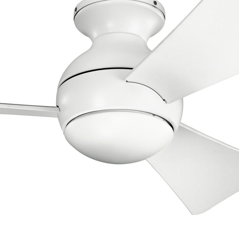 Sola 44" Matte White LED Ceiling Fan, Matte White, 44"