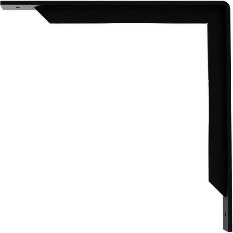 Support en acier Stockport, H 14 po x l 2 po x P 14 po, Noir thermolaqué