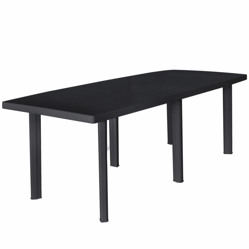 Boyce Plastic Dining Table, Anthracite